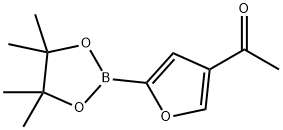 1-(5-(4,4,5,5-四甲基-1,3,2-二噁硼烷-2-基)呋喃-3-基)乙烷-1-酮 结构式
