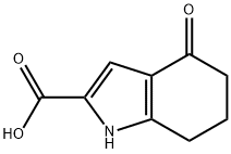 4-氧代-4,5,6,7-四氢-1H-吲哚-2-羧酸 结构式