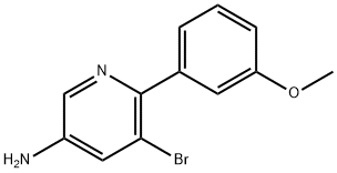 3-Amino-5-bromo-6-(3-methoxyphenyl)pyridine 结构式