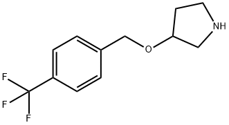 3-((4-(三氟甲基)苄基)氧基)吡咯烷 结构式