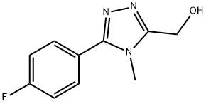 5-(4-氟苯基)-4-甲基-4H-1,2,4-三唑-3-基]甲醇 结构式