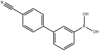 (4'-氰基-[1,1'-联苯]-3-基)硼酸 结构式