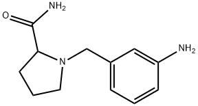 1-[(3-氨基苯基)甲基]吡咯烷-2-甲酰胺 结构式