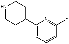 2-Fluoro-6-(piperidin-4-yl)pyridine 结构式