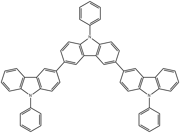 3,6-双(9-苯基-9H-咔唑-3-基)-9-苯基-9H-咔唑 结构式