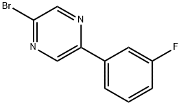 2-Bromo-5-(3-fluorophenyl)pyrazine 结构式