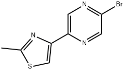 2-Bromo-5-(2-methyl-4-thiazolyl)pyrazine 结构式