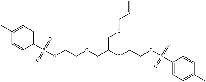双(4-甲基苯磺酸)[[[3-(烯丙基氧基)丙烷-1,2-二基]双(氧基)]双(乙烷-2,1-二基)]酯 结构式