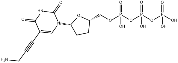 5-(3-AMINO-1-PROPYNYL)-2',3'-DIDEOXYURIDINE,5'-TRIPHOSPHATE 结构式