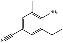 3-乙基-4-氨基-5-甲基苯腈 结构式
