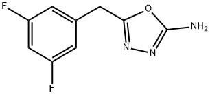 2-氨基-5-(3,5-二氟苄基)恶二唑 结构式