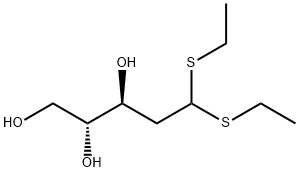 2-Deoxy-D-ribose diethyl thioacetal 结构式