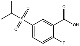 2-氟-5-(丙烷-2-磺酰)苯甲酸 结构式