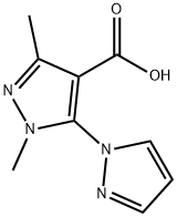 2',5'-二甲基-2'H-[1,3'-联吡唑]-4'甲酸 结构式