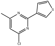 4-Chloro-6-methyl-2-(3-thienyl)pyrimidine 结构式