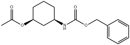 (1R,3S)-3-(((苄氧基)羰基)氨基)环己基醋酸盐 结构式