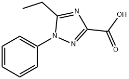 5-乙基-1-苯基-1H-1,2,4-三唑-3-羧酸 结构式