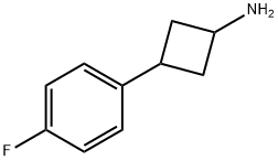 3-(4-fluorophenyl)cyclobutan-1-amine 结构式