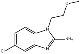 5-Chloro-1-(2-methoxyethyl)-1H-benzoimidazol-2-ylamine 结构式