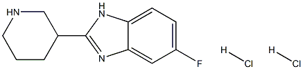 5-氟-2-哌啶-3-基-1H-苯并咪唑二盐酸盐 结构式