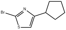 2-Bromo-4-(cyclopentyl)thiazole 结构式