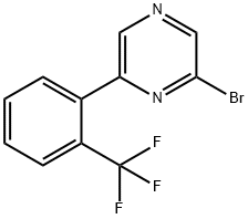 2-Bromo-6-(2-trifluoromethylphenyl)pyrazine 结构式