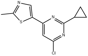 4-Chloro-6-(2-methyl-5-thiazolyl)-2-cyclopropylpyrimidine 结构式