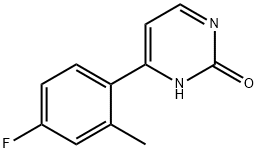 2-Hydroxy-4-(4-fluoro-2-methylphenyl)pyrimidine 结构式