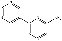 2-Amino-6-(5-pyrimidyl)pyrazine 结构式