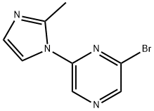 2-Bromo-6-(2-methylimidazol-1-yl)pyrazine 结构式