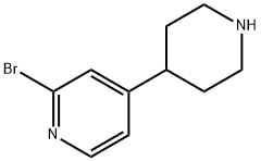 2-Bromo-4-(piperidin-4-yl)pyridine 结构式