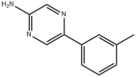 5-(间甲苯基)吡嗪-2-胺 结构式