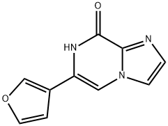 8-Hydroxy-6-(3-furyl)imidazo[1,2-a]pyrazine 结构式