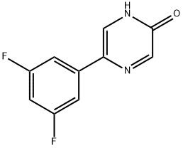 2-Hydroxy-5-(3,5-difluorophenyl)pyrazine 结构式