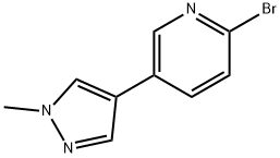 2-Bromo-5-(N-methylpyrazol-4-yl)pyridine 结构式