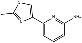 2-Amino-6-(2-methylthiazol-4-yl)pyridine 结构式
