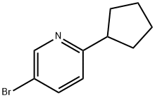 3-Bromo-6-(cyclopentyl)pyridine 结构式