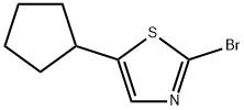 2-Bromo-5-(cyclopentyl)thiazole 结构式