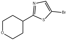 5-Bromo-2-(tetrahydropyran-4-yl)thiazole 结构式