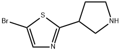 5-溴-2-(吡咯烷-3-基)噻唑 结构式