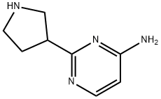 4-Amino-2-(pyrrolidin-3-yl)pyrimidine 结构式