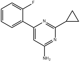 4-Amino-6-(2-fluorophenyl)-2-cyclopropylpyrimidine 结构式