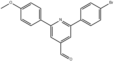 2-(4-bromophenyl)-6-(4-methoxyphenyl)pyridine-4-carbaldehyde 结构式