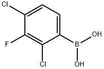 2,4-二氯-3-氟苯基硼酸 结构式