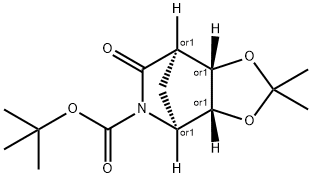 EXO-TERT-BUTYL 2,2-DIMETHYL-6-OXOTETRAHYDRO-4,7-METHANO[1,3]DIOXOLO[4,5-C]PYRIDINE-5(6H)-CARBOXYLATE 结构式