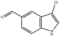 3-chloro-1H-indole-5-carbaldehyde 结构式