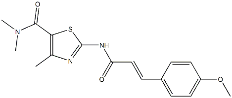 2-{[3-(4-methoxyphenyl)acryloyl]amino}-N,N,4-trimethyl-1,3-thiazole-5-carboxamide 结构式