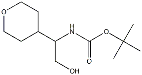 tert-butyl (2-hydroxy-1-(tetrahydro-2H-pyran-4-yl)ethyl)carbamate 结构式