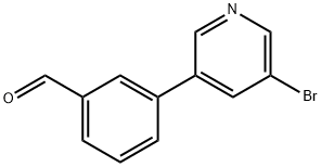 3-(5-溴-吡啶-3-基)苯甲醛 结构式