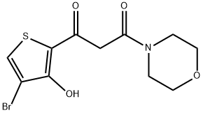 1-(4-bromo-3-hydroxythiophen-2-yl)-3-morpholinopropane-1,3-dione 结构式